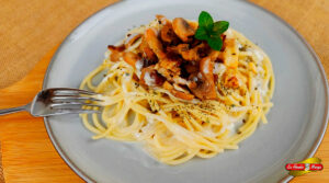 Espaguetis con panceta a la carbonara