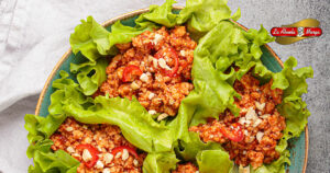 Tacos de lechuga con carne picada, cenas ligeras con carne