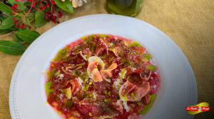 Carpaccio de higos con jamon y parmesano