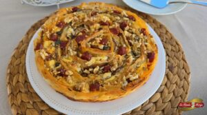 Tarta salada con chistorra