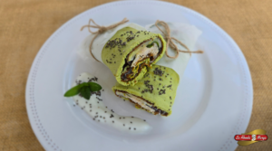 Receta rollito de aguacate y pollo